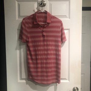 Armani Exchange - Mens Polo - Small - Pink with White Stripes